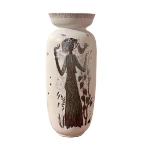 Vase ovoïde de Stig Lindberg pour Gustavberg, modèle Grazia.